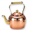 Decor Copper Teakettle with Brass Handle
