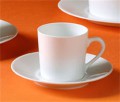 White Classic Espresso Demitasse  Set of 4 3oz demi cup