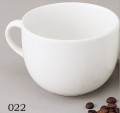 Jumbo White Cups   Set of 6 15 ounces round handle restaurant coffee shop