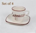 Caffe Design Cappuccino Cups   Set of 4