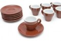 Nuova point Milano Espresso Cups Set of 6 BROWN made in Italy