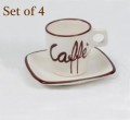 Caffe Design Espresso Cups  Set of 4
