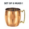Solid Moscow Mule Mug Copper Set of 6